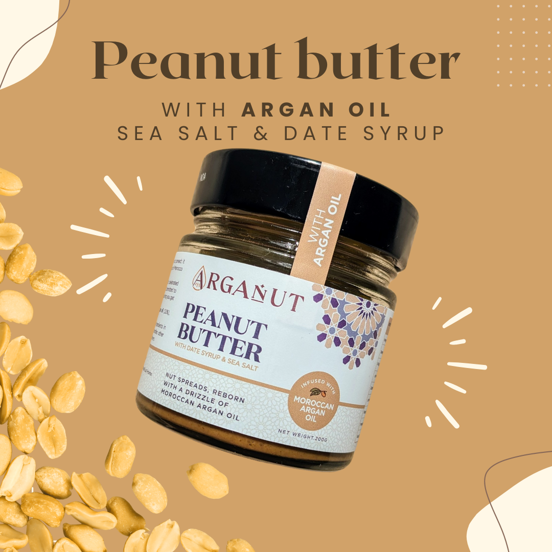 Peanut Butter with Argan oil & Date syrup - Smooth - 200g